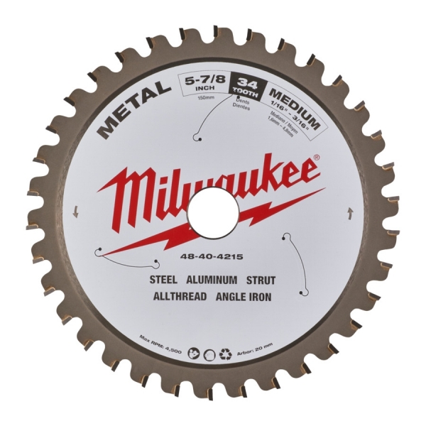 Milwaukee Metallkreissägeblatt 150x20x1.6mm